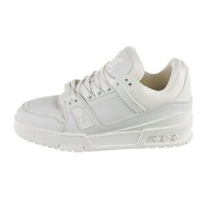Authentic Louis Vuitton All-White LV Trainer Low-Top Sneaker 4UK 5US Mens /7W